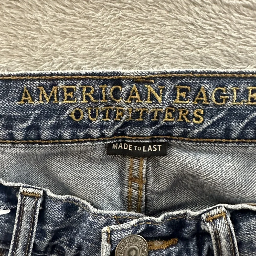 American Eagle Outfitters‎ Distressed Patchwork Jeans Mens 29x32 Blue Straight